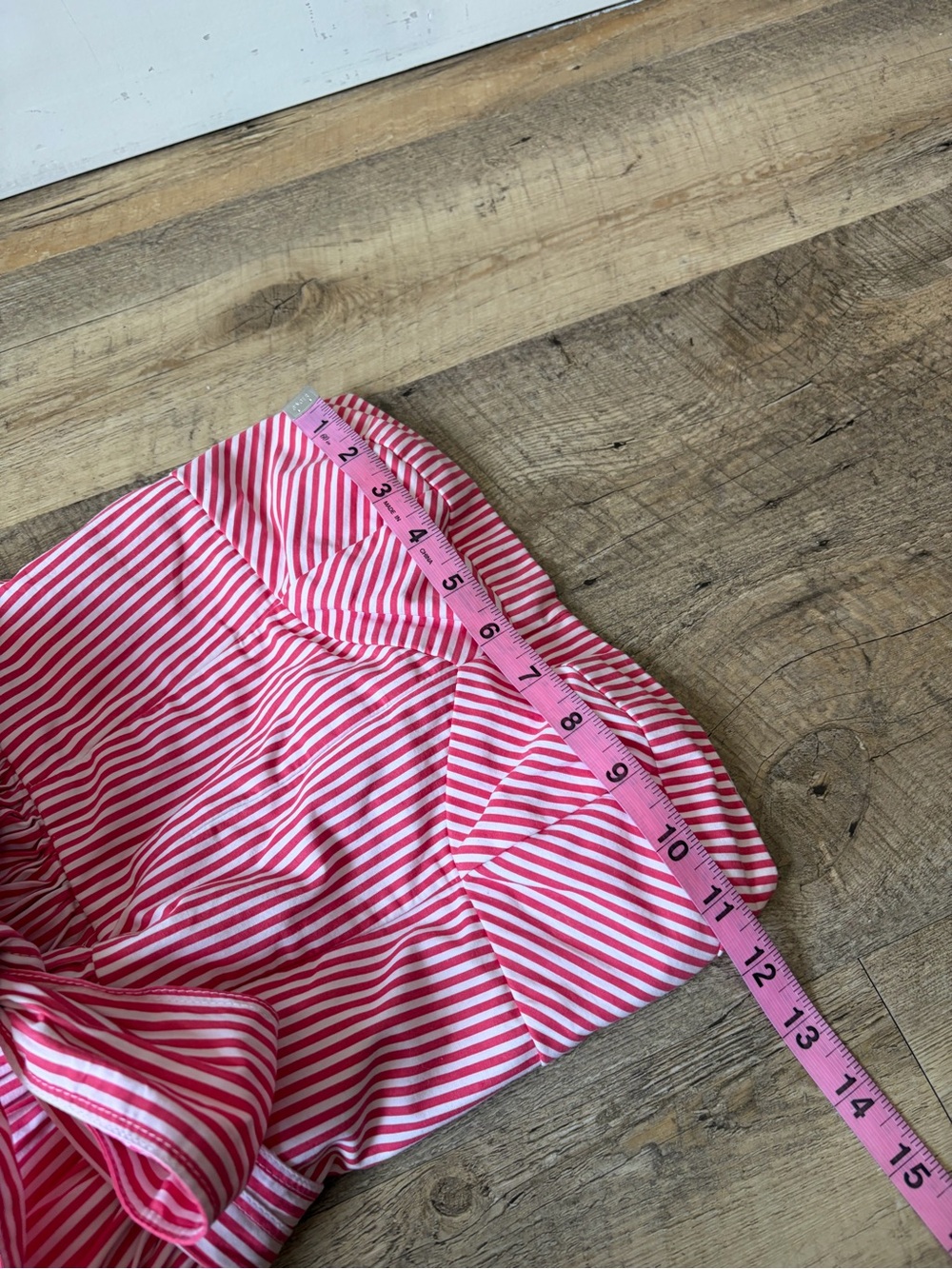 Abercrombie & Fitch Y2K Red and White Striped Strapless Whitney Dress - Picture 9 of 11